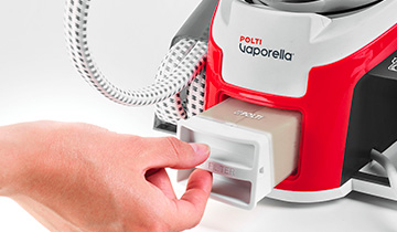 L'immagine mostra come cambiare il filtro di Polti Vaporella Instant VI50.50