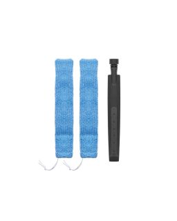 L'immagine mostra l'accessorio lancia piatta e le due cuffie