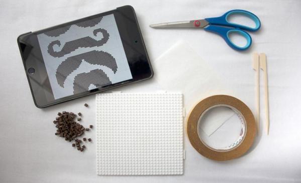 Baffi per la Festa del Papà con le perline da stirare