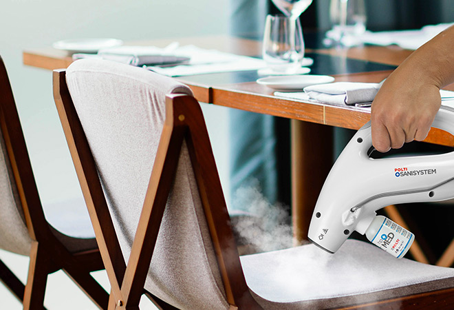 Polti disinfezione vapore sedia imbottita