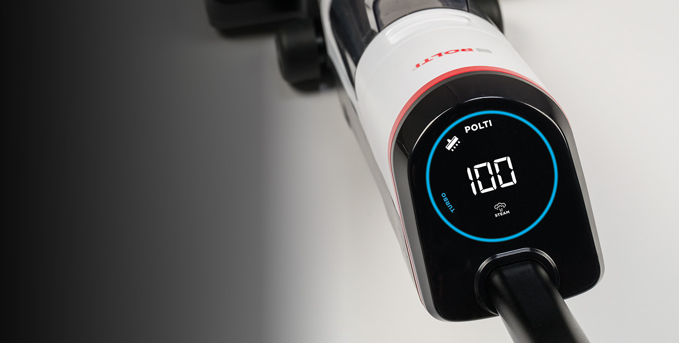 Dettaglio del display di Polti RollySteam